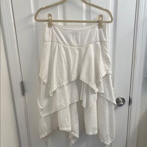 Vintage Fabulous LUX White Handkerchief Layered Skirt - Size 5